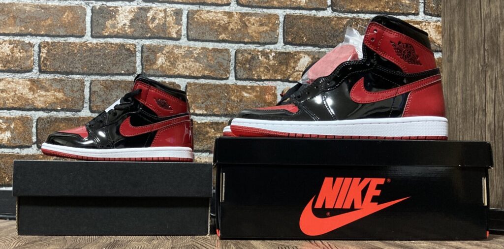 AJ1 high PATENT BRED BABY SIZE