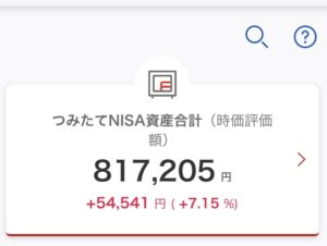 つみたてNISA 資産合計 2022年11月