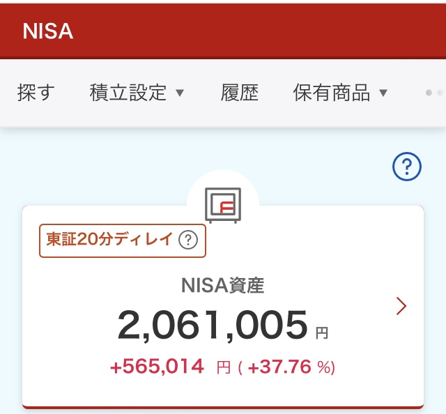 NISA 2024年4月26日 楽天証券 S&P500 評価損益