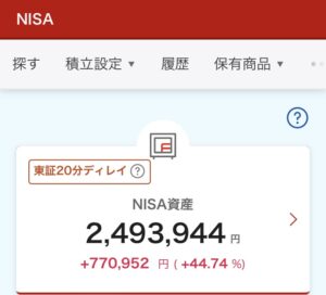 NISA 2024年7月24日 楽天証券 評価損益