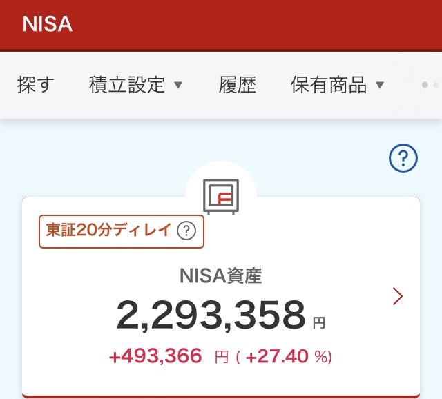 NISA 2024年8月7日 楽天証券 評価損益
